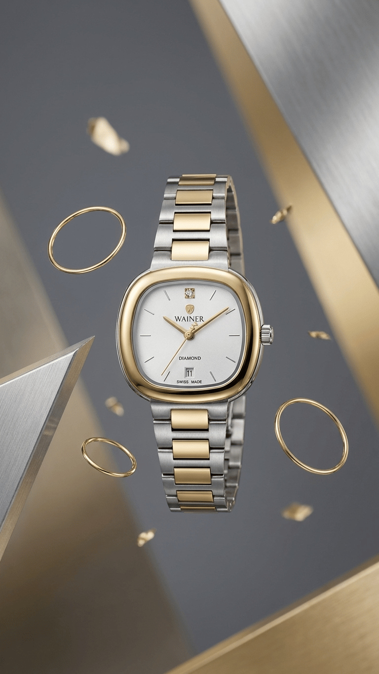 Wainer WA.18100-B Swiss Made Taş Detaylı Kadın Kol Saati
