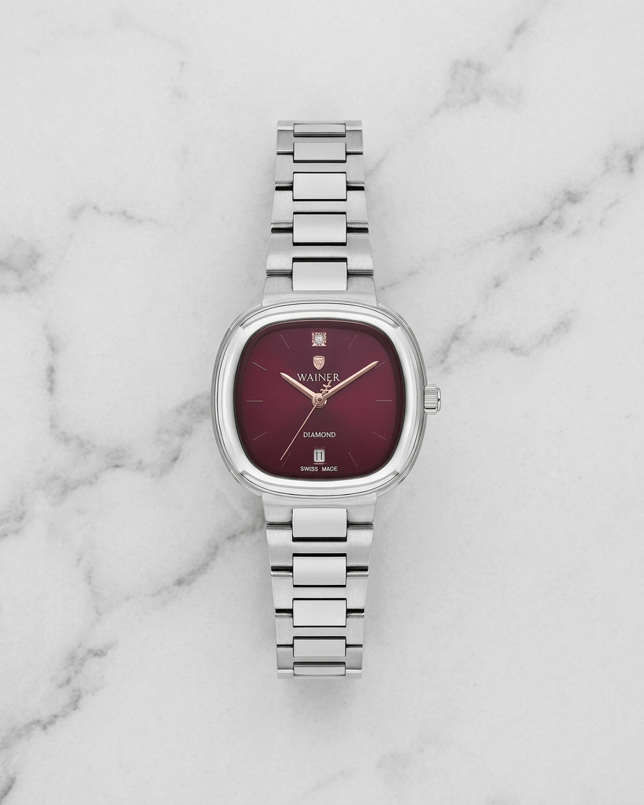 Wainer WA.18100-A Swiss Made Bordo Kadran Kadın Kol Saati