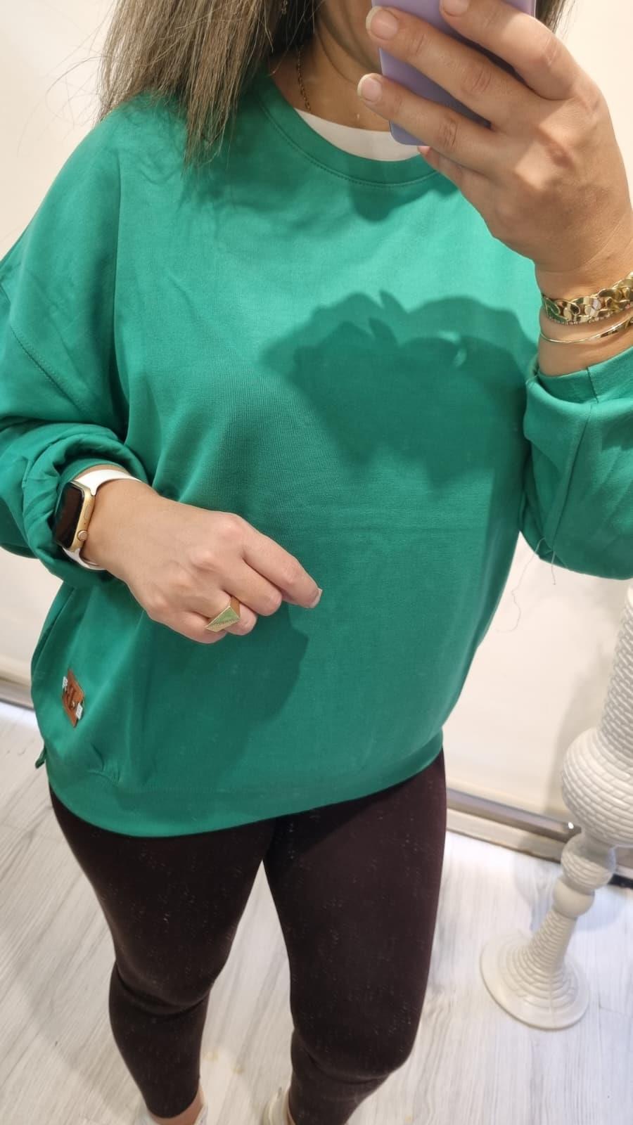  Yeşil Oversize Sweatshirt 