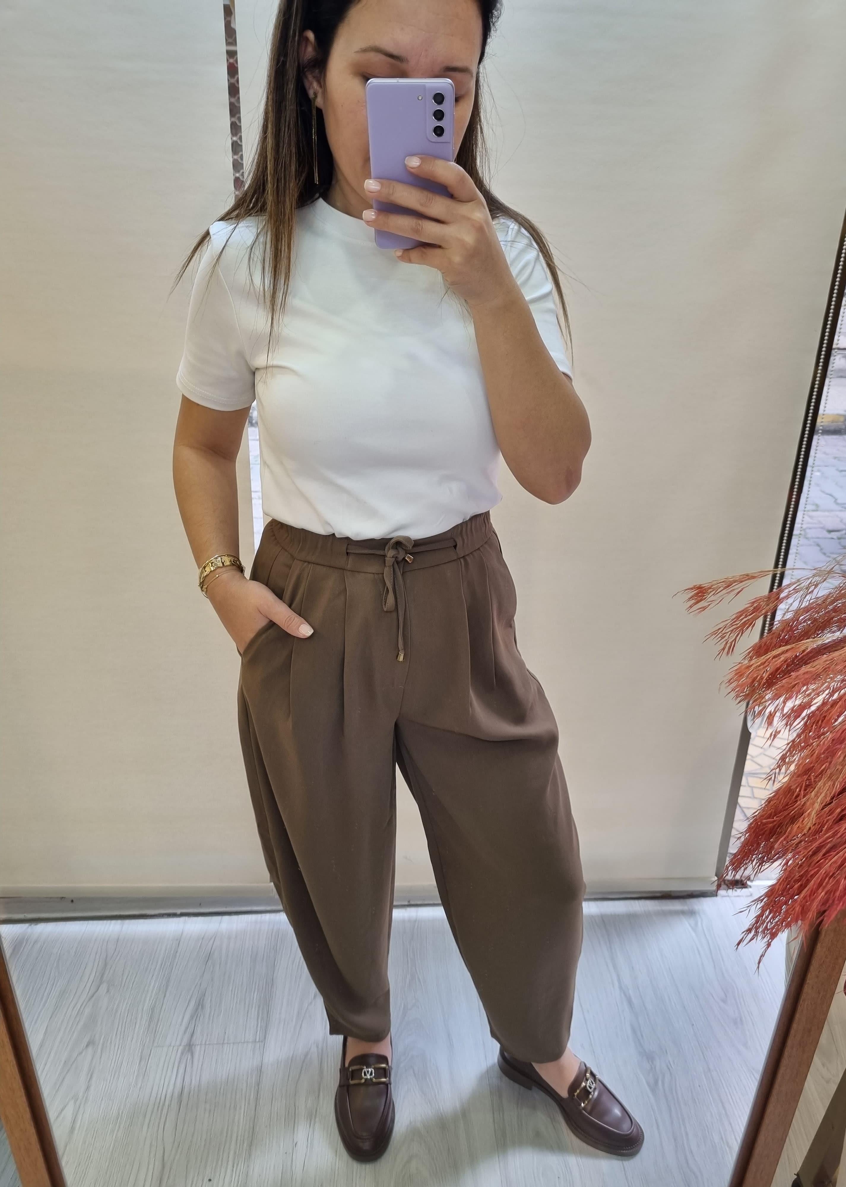 Kahverengi Rahat Kesim Pantolon