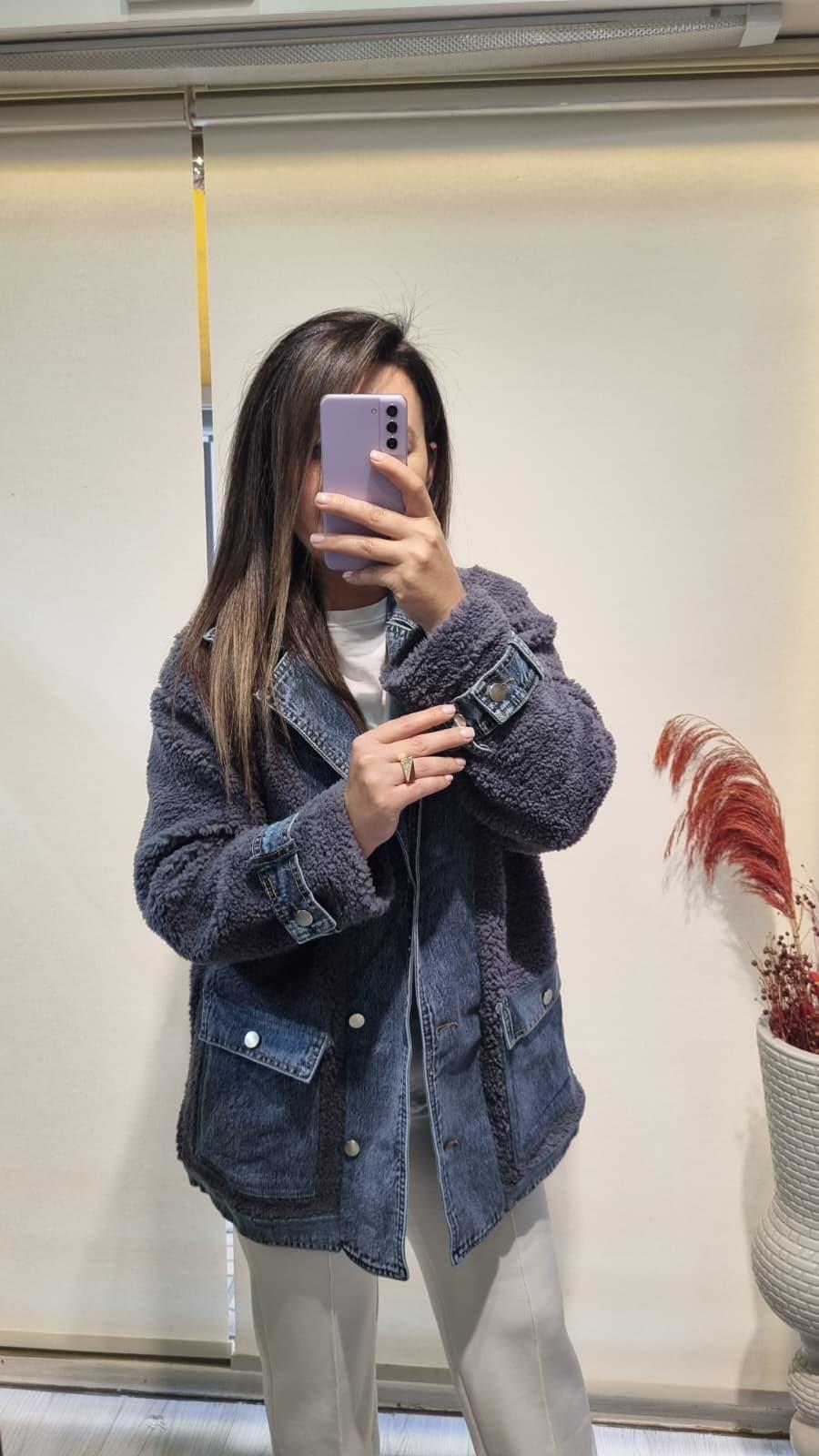 Kot Garnilli Peluş Ceket 