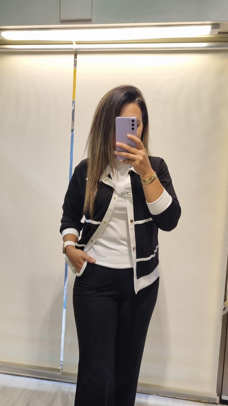 Modal Kumaş Ceketli Siyah Takım 