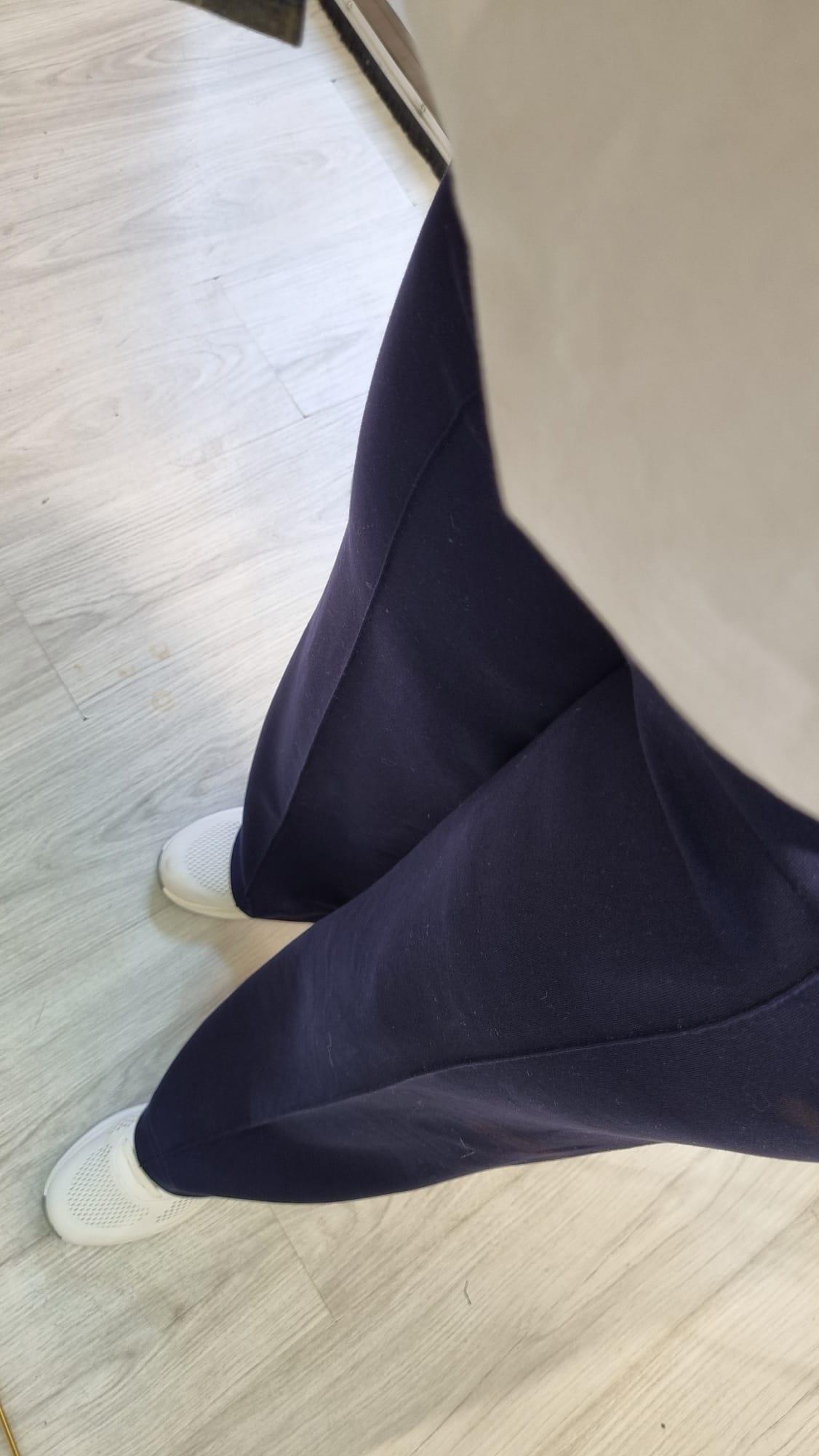 Modal KumaşLacivert Çimalı Palazzo Pantolon