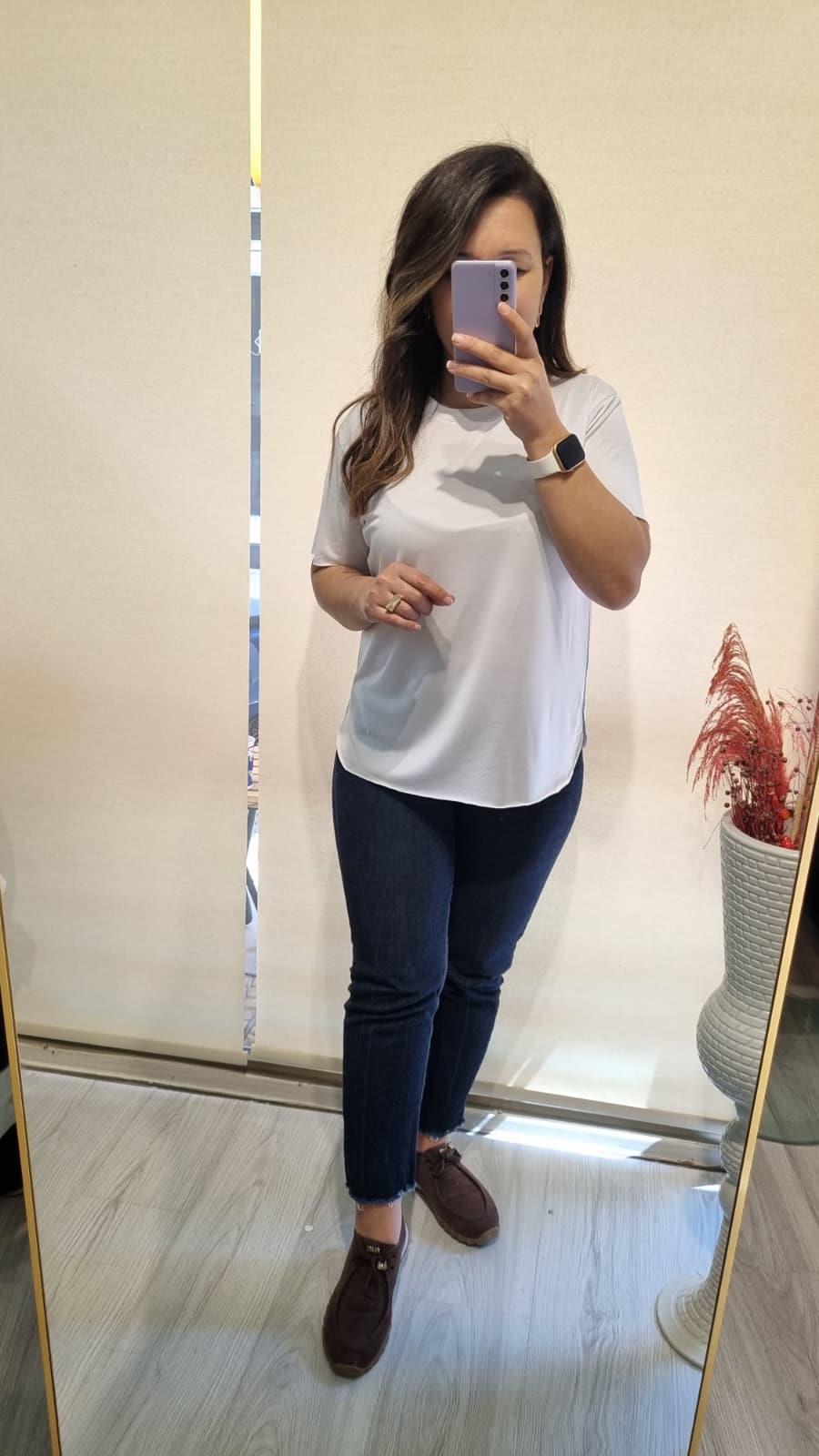 Orjinal Marka Beyaz Modal Tshirt