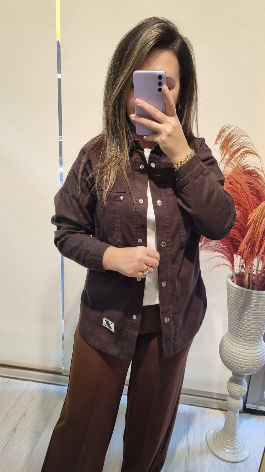 Premium Kalite Acı Kahve Kot Ceket