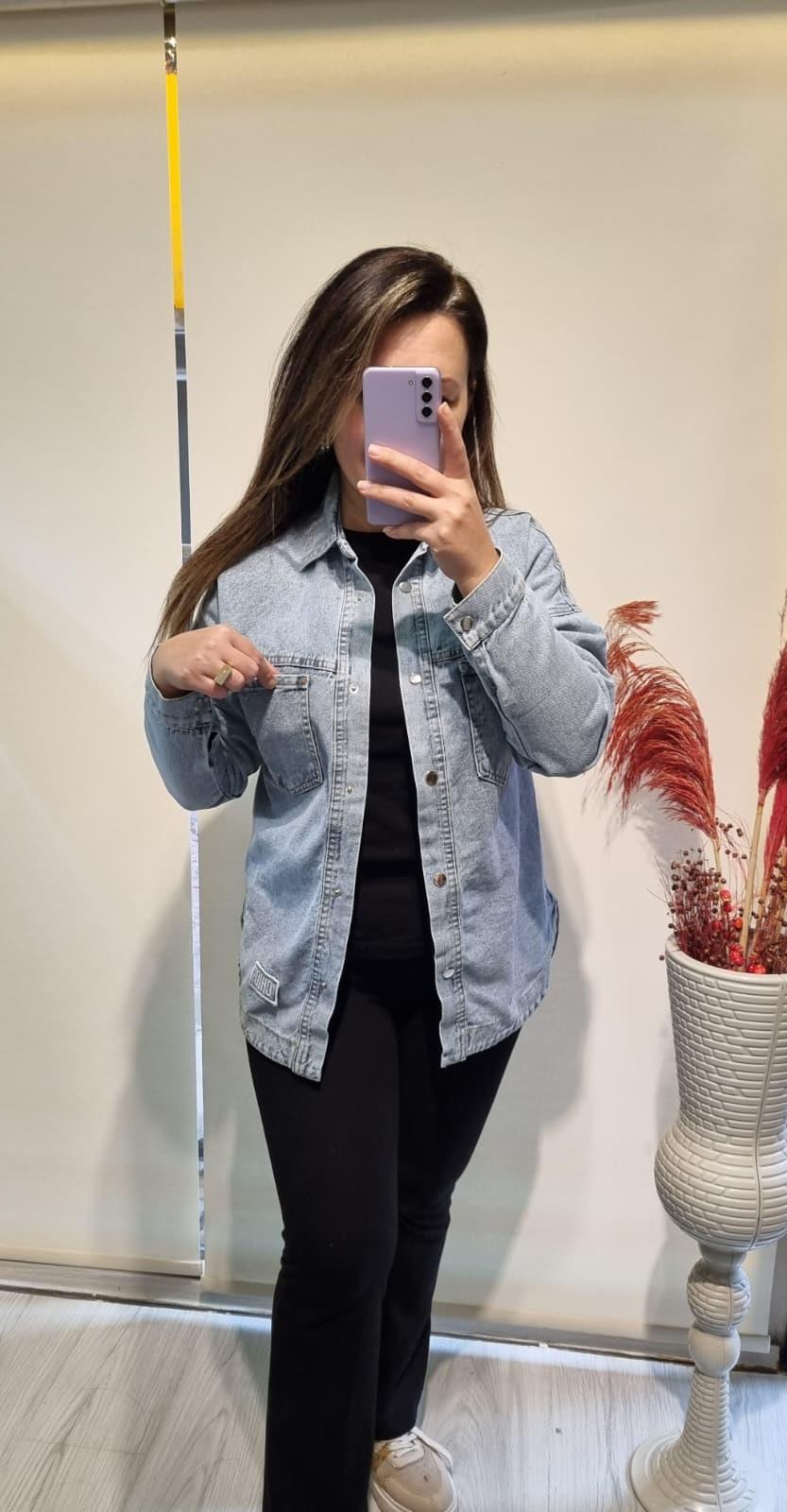 Premium Kalite Jean Rengi Kot Ceket