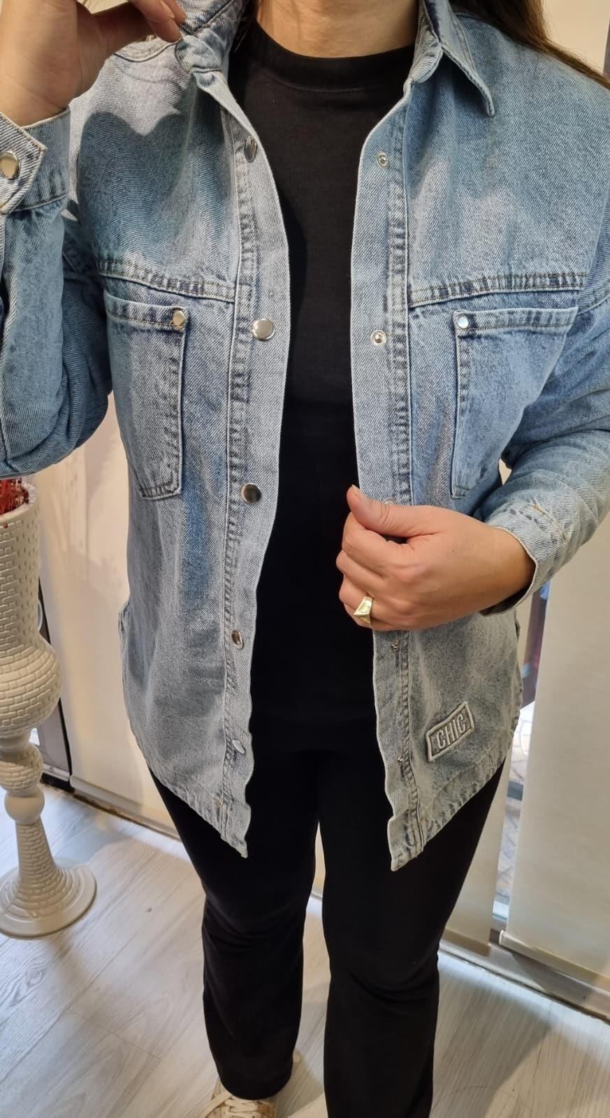 Premium Kalite Jean Rengi Kot Ceket