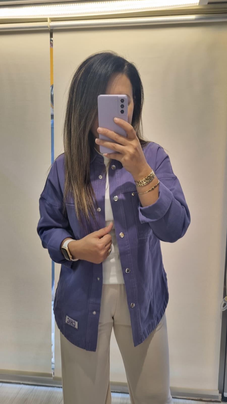 Premium Kalite Lila Kot Ceket