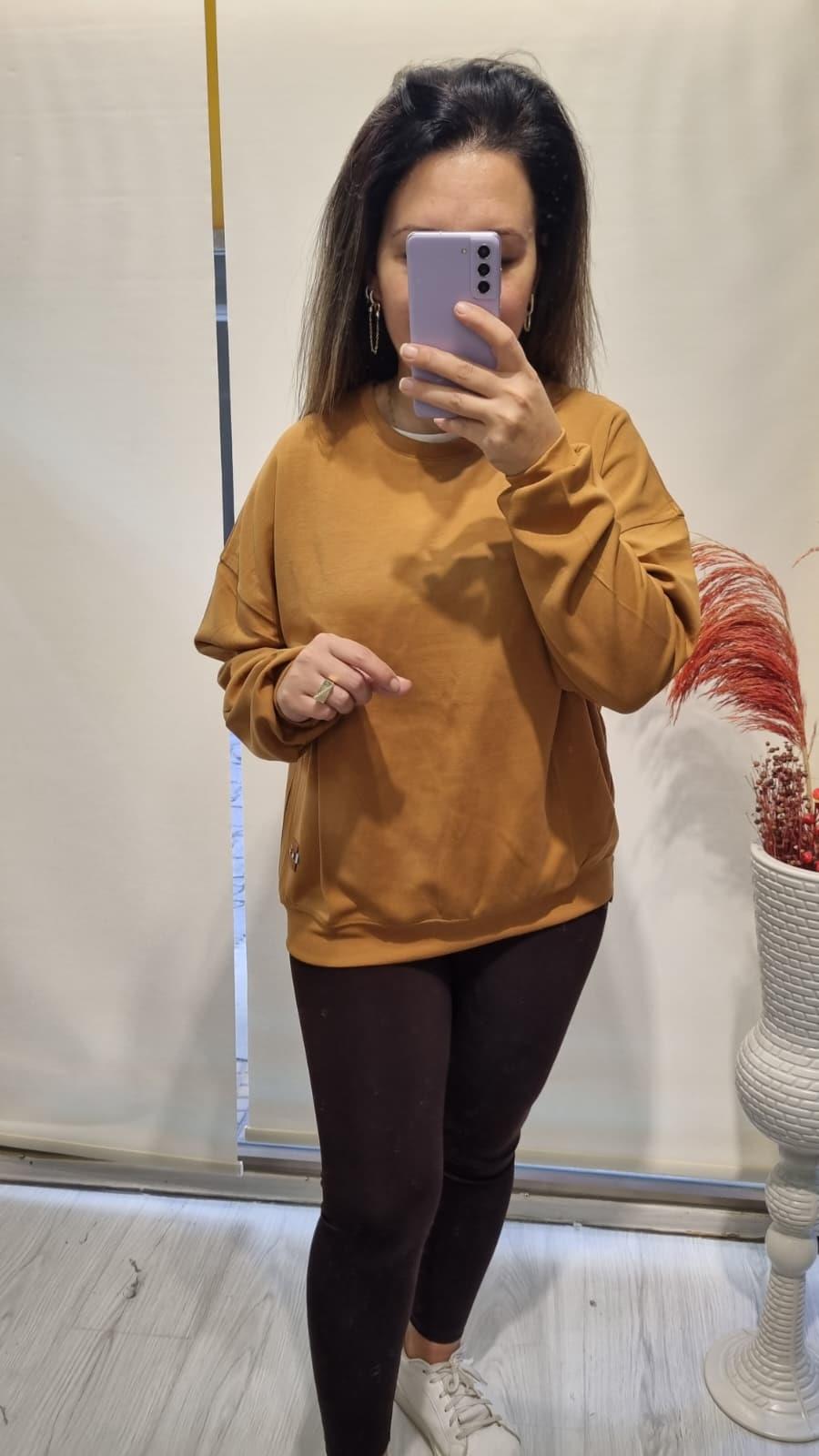 Taba Rengi Oversize Sweatshirt