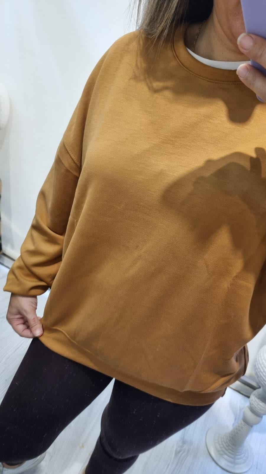 Taba Rengi Oversize Sweatshirt