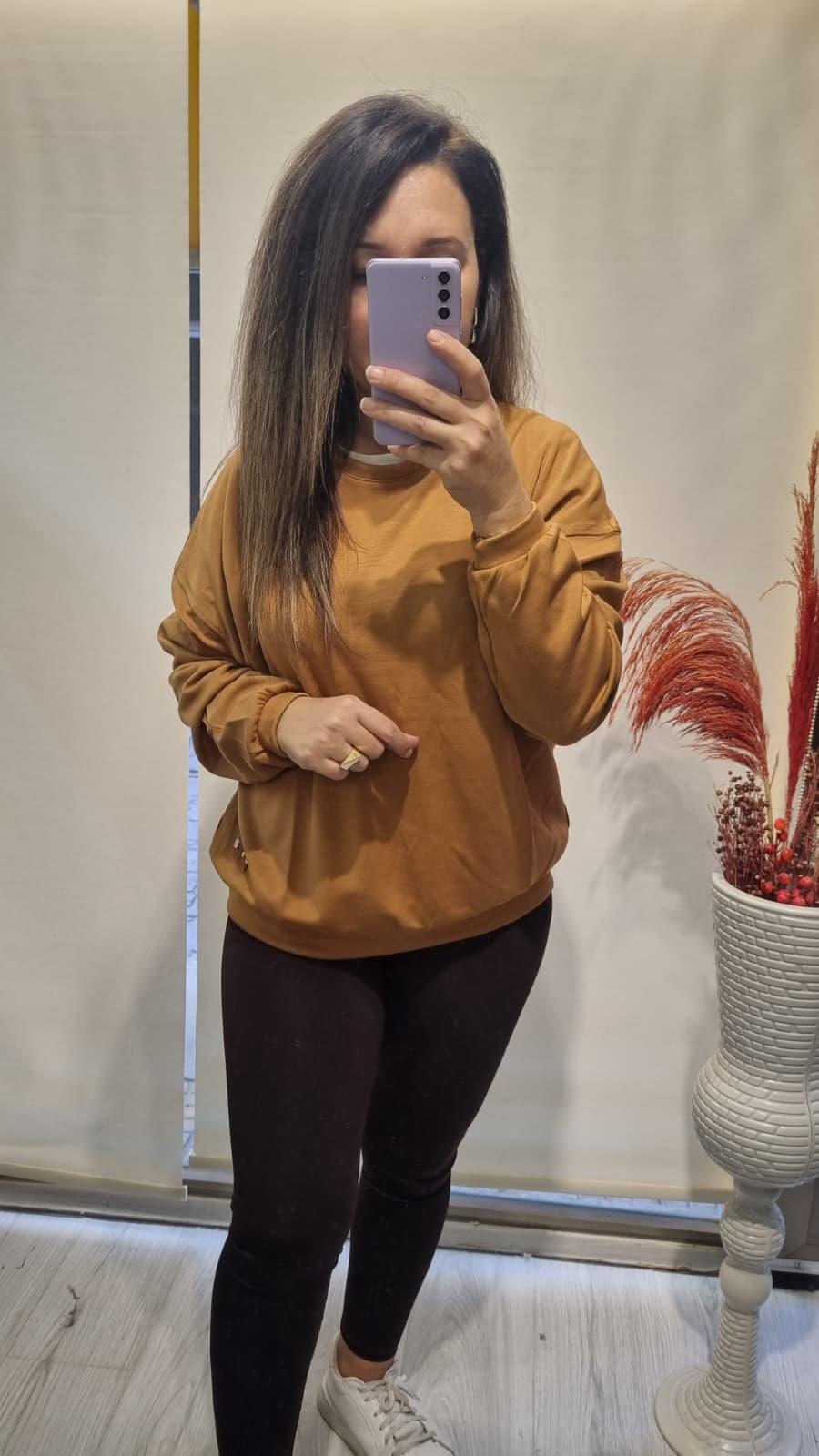Taba Rengi Oversize Sweatshirt