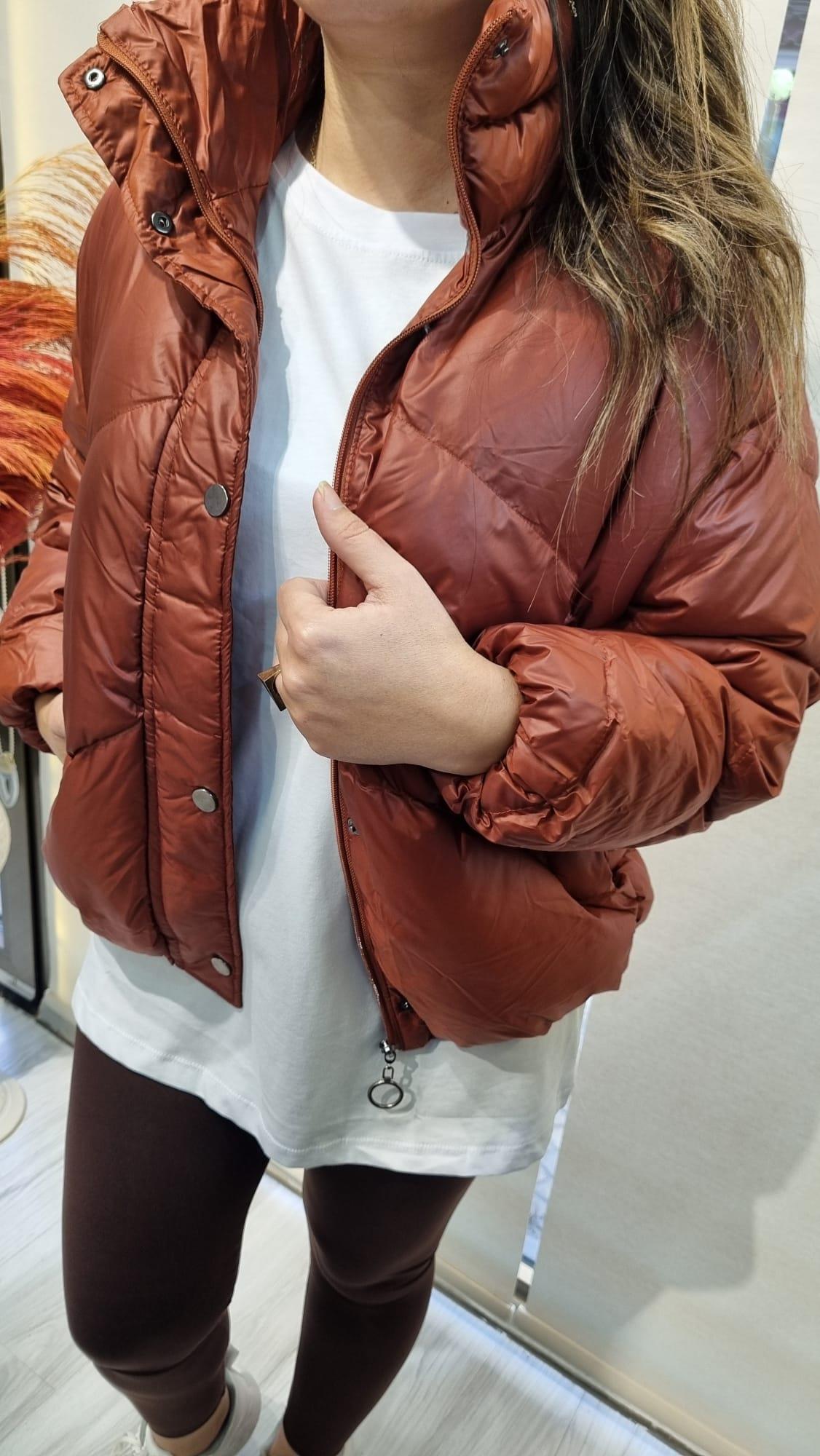 Tarçın Renk Kısa Mont