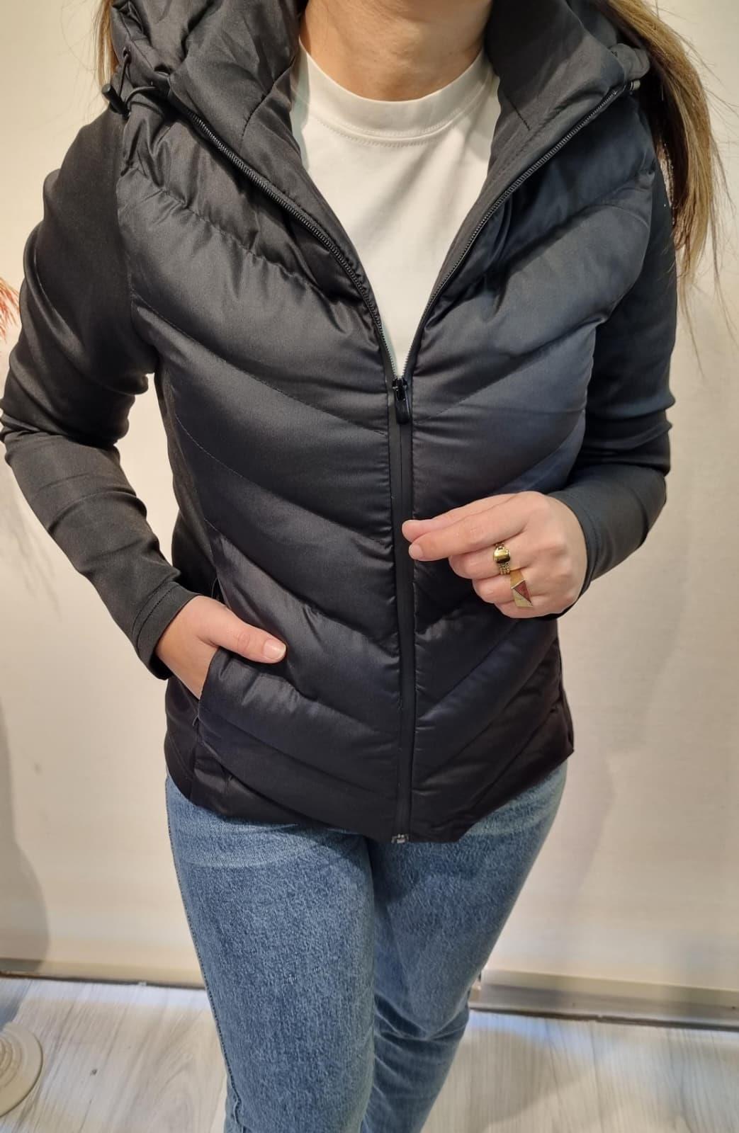 ZR Model Kapüşonlu Dalgıç Siyah Ceket 