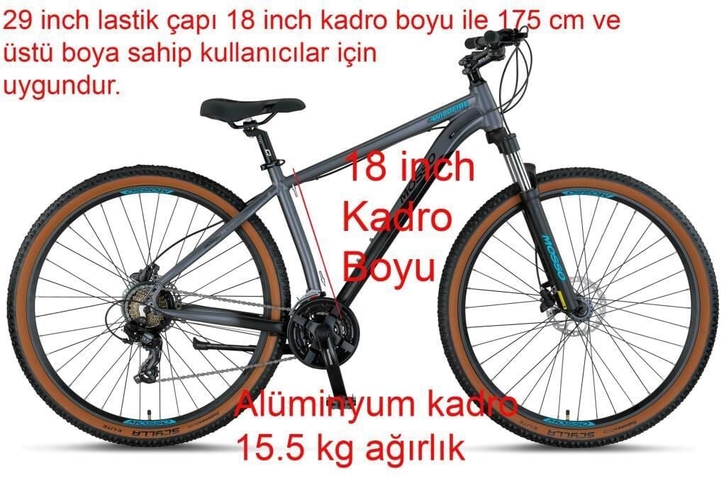 Mosso Wildfire 27.5 LTD H 18 Kadro Hidrolik Disk Fren Dağ Bisikleti (170 cm üstü boy)