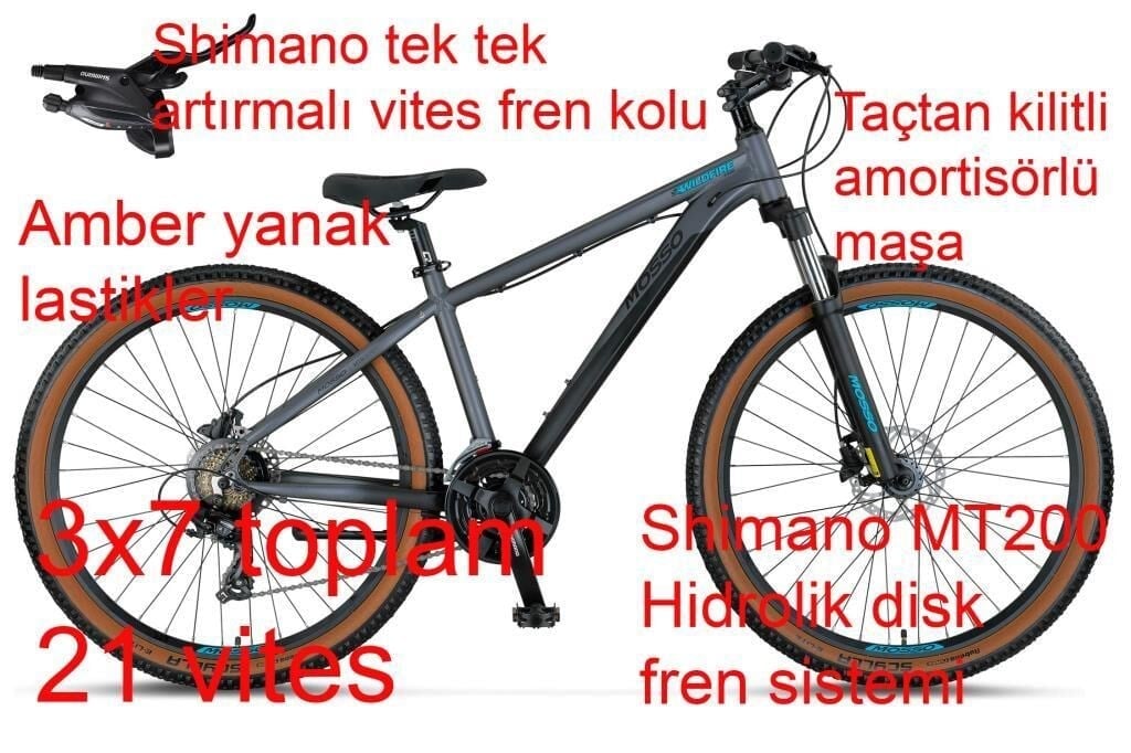 Mosso Wildfire 27.5 LTD H 18 Kadro Hidrolik Disk Fren Dağ Bisikleti (170 cm üstü boy)