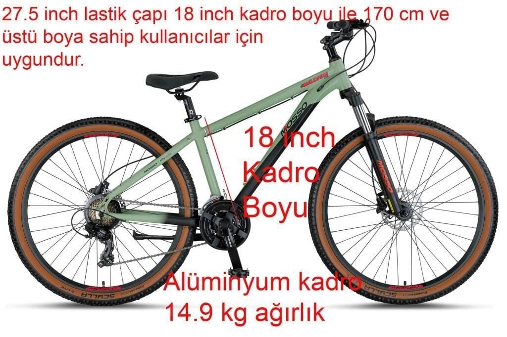 Mosso Wildfire 27.5 LTD H 18 Kadro Hidrolik Disk Fren Dağ Bisikleti (170 cm üstü boy)