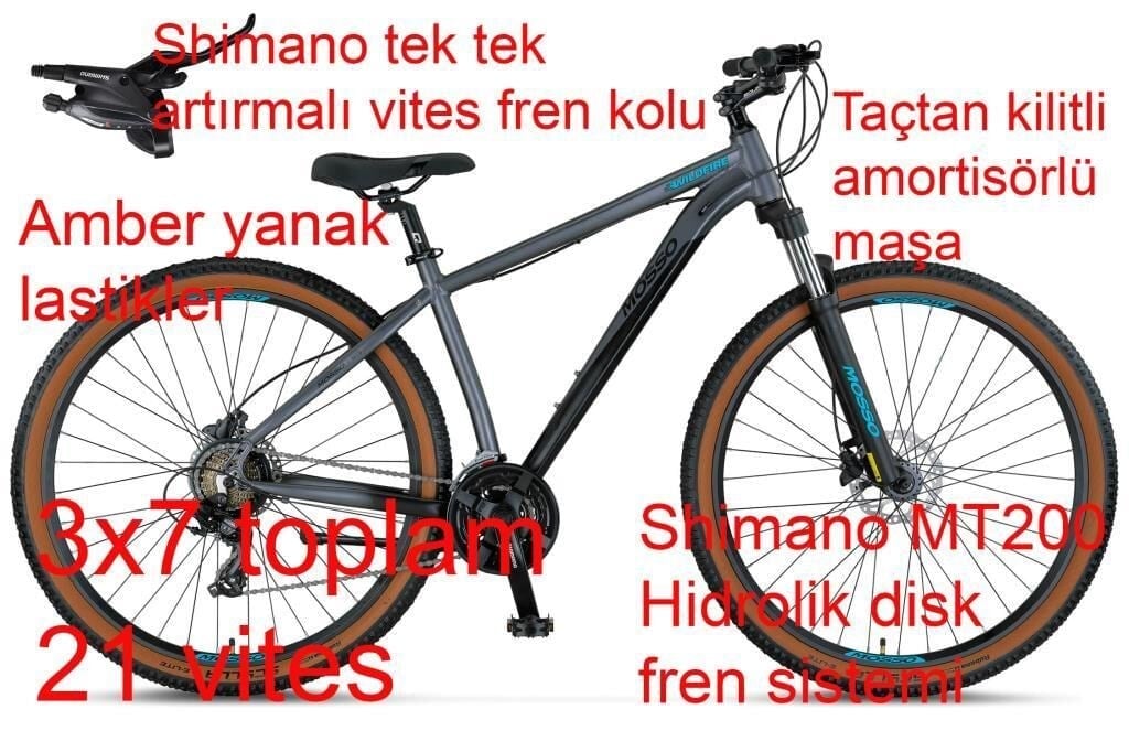 Mosso Wildfire 29 LTD H 18 Kadro Hidrolik Disk Fren Dağ Bisikleti (175 cm üstü boy)