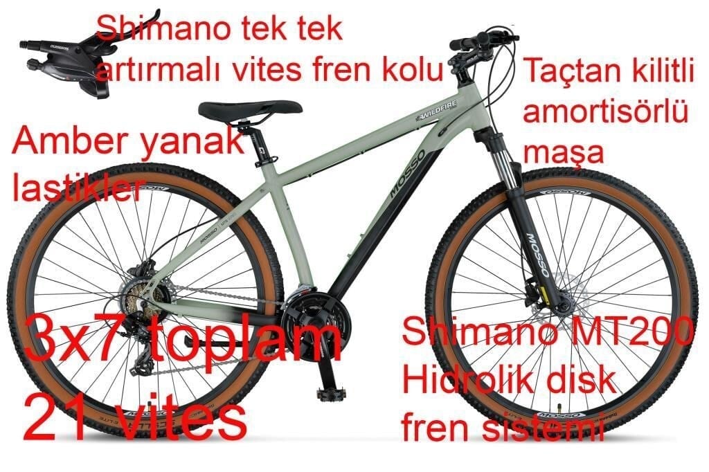 Mosso Wildfire 29 LTD H 18 Kadro Hidrolik Disk Fren Dağ Bisikleti (175 cm üstü boy)