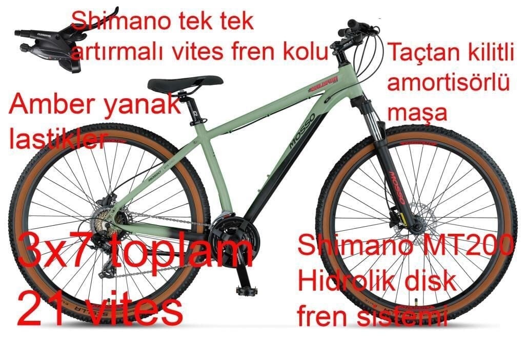 Mosso Wildfire 29 LTD H 18 Kadro Hidrolik Disk Fren Dağ Bisikleti (175 cm üstü boy)