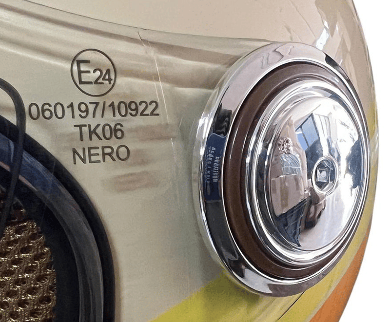 NERO KASK ÇENESİZ KREM - SARI - TURUNCU TK-06 (XL)