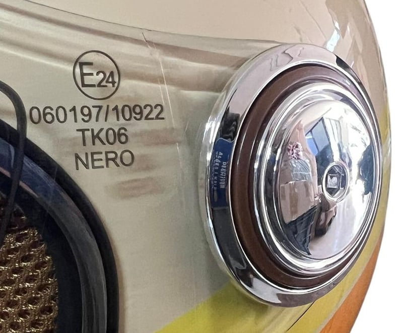 NERO KASK ÇENESİZ KREM - SARI - TURUNCU TK-06 (M)