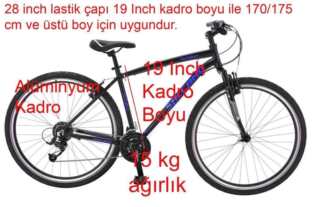 Salcano City Explorer V 24 Vites Şehir Bisikleti (170 Cm Üstü Boy)