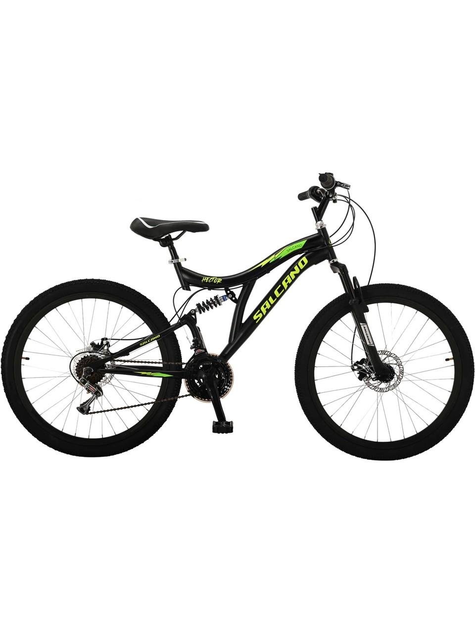 Salcano Hector 24 Md 24 Jant Disk Fren Çift Amortisörlü Bisiklet (140 ile 160 cm Arası Boy)