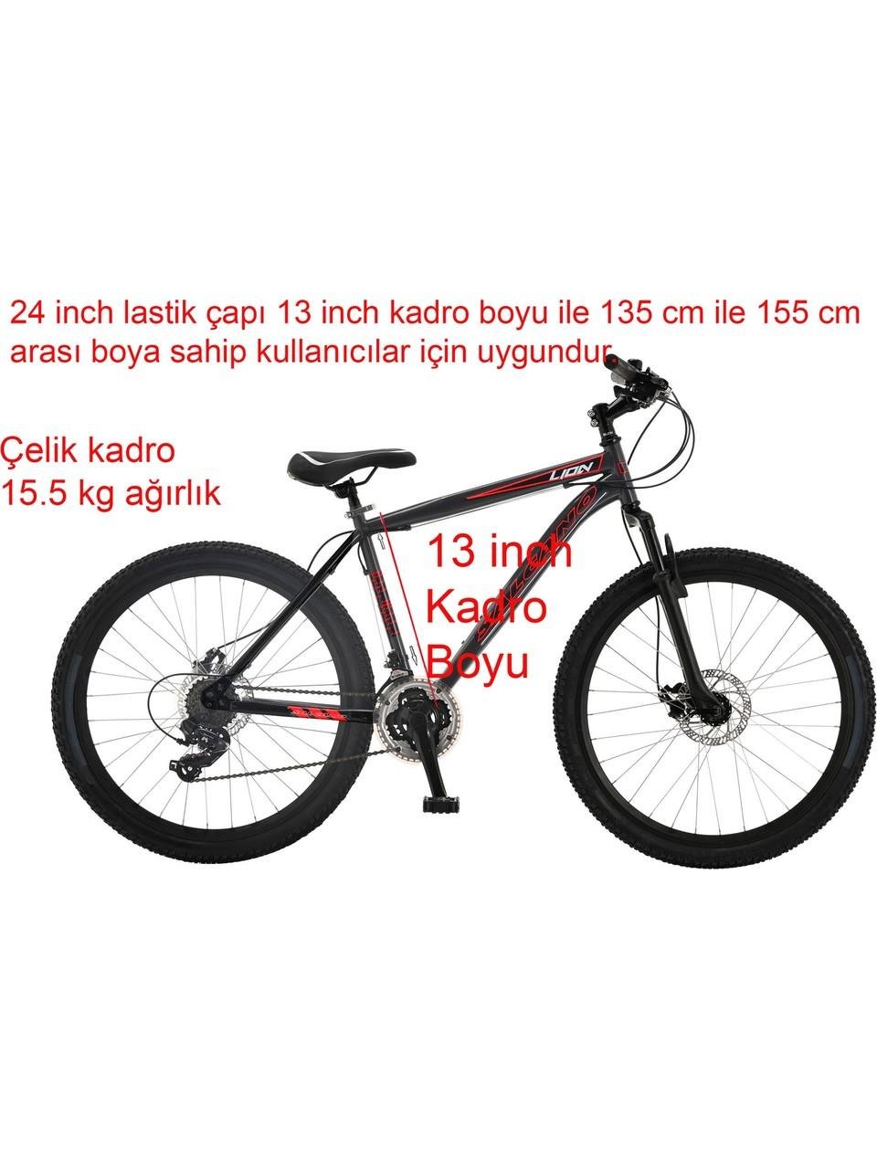 Salcano Lion 24 MD13 Disk Fren Bisiklet (135 ile 155cm arası boy)