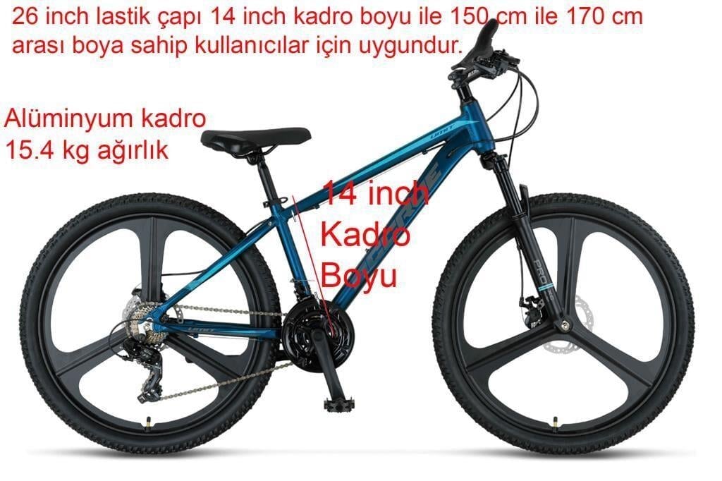 Ümit Accrue 2D 26 Jant 21 Vites Mekanik Disk Fren Dağ Bisikleti 2656 (150 ile 170 cm arası boy)