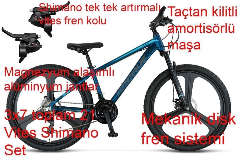 Ümit Accrue 2D 26 Jant 21 Vites Mekanik Disk Fren Dağ Bisikleti 2656 (150 ile 170 cm arası boy)