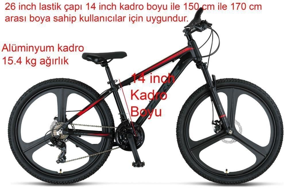 Ümit Accrue 2D 26 Jant 21 Vites Mekanik Disk Fren Dağ Bisikleti 2656 (150 ile 170 cm arası boy)