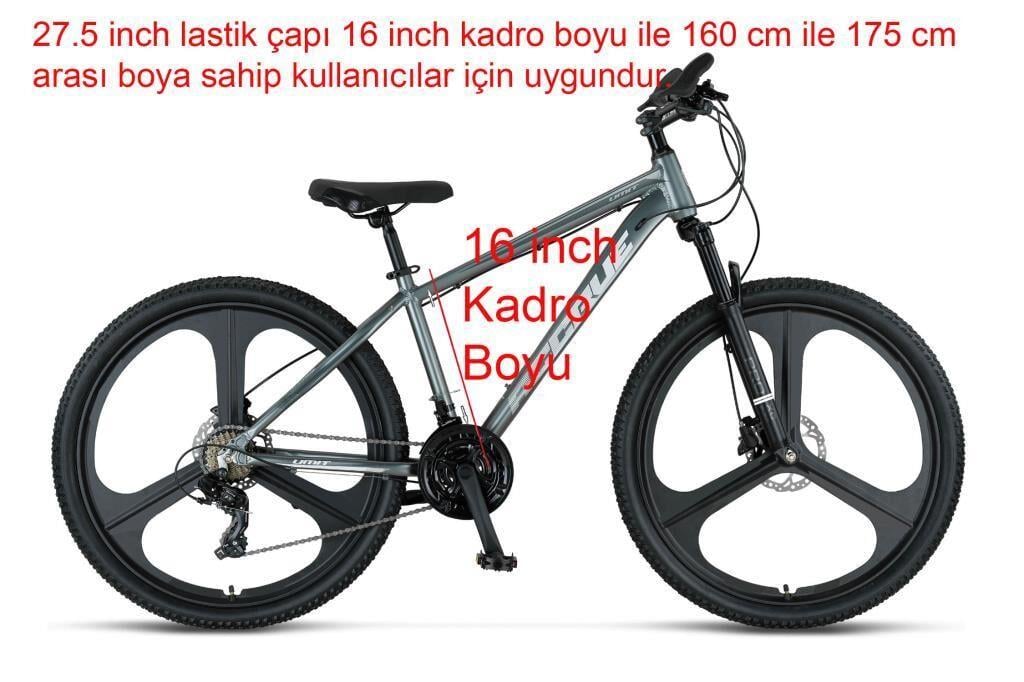 Ümit Accrue HYD 27.5 Jant 21 Vites Hidrolik Fren 16 Kadro Dağ Bisikleti 2757 (160 ile 175 cm arası boy)