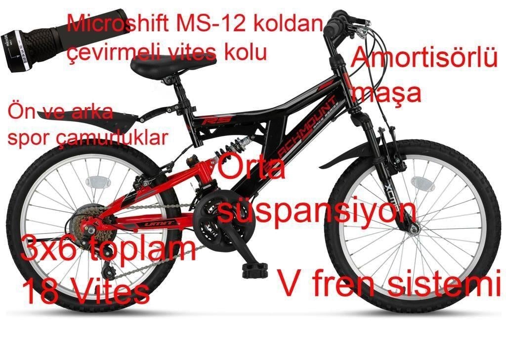 Ümit Blackmount 20 Jant Çift Amortisörlü Çocuk Bisikleti 2030 (120-140 cm arası boy)