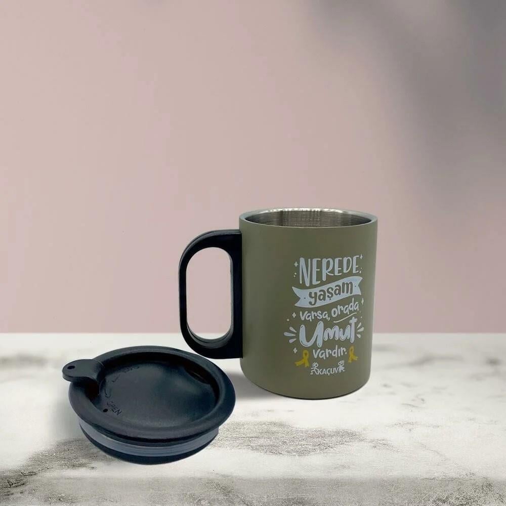 Bej Paslanmaz Çelik Bardak - 300ml