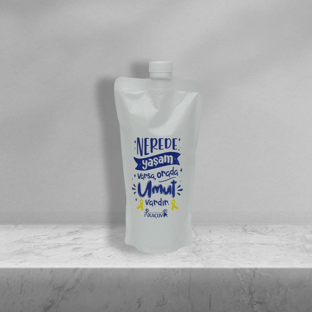 Katlanabilir Su Matarası - Beyaz