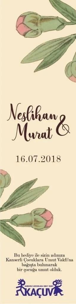 Kitap Ayracı - Mor Çiçekler