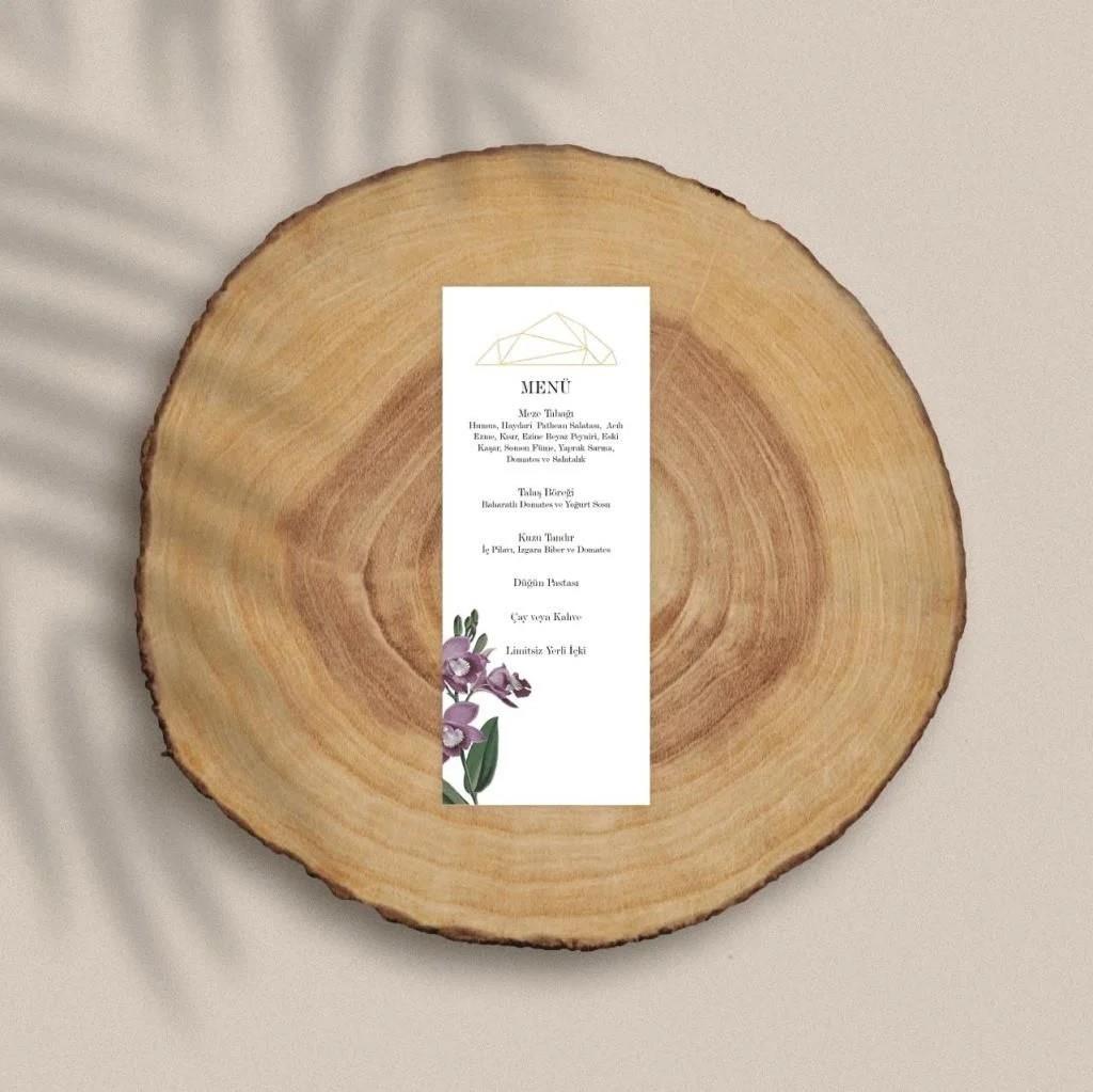 Menü Kartı - Leylak