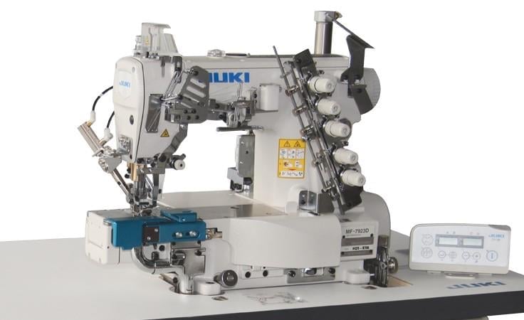 JUKI MF-7923-H23-B56-UT57-MC37 / SC921 / CP18 / AH55 Direct Drive, Elektronik, Burunlu, Regula Bıçaklı, Havalı Aparatlı Etek Reçme Makinası