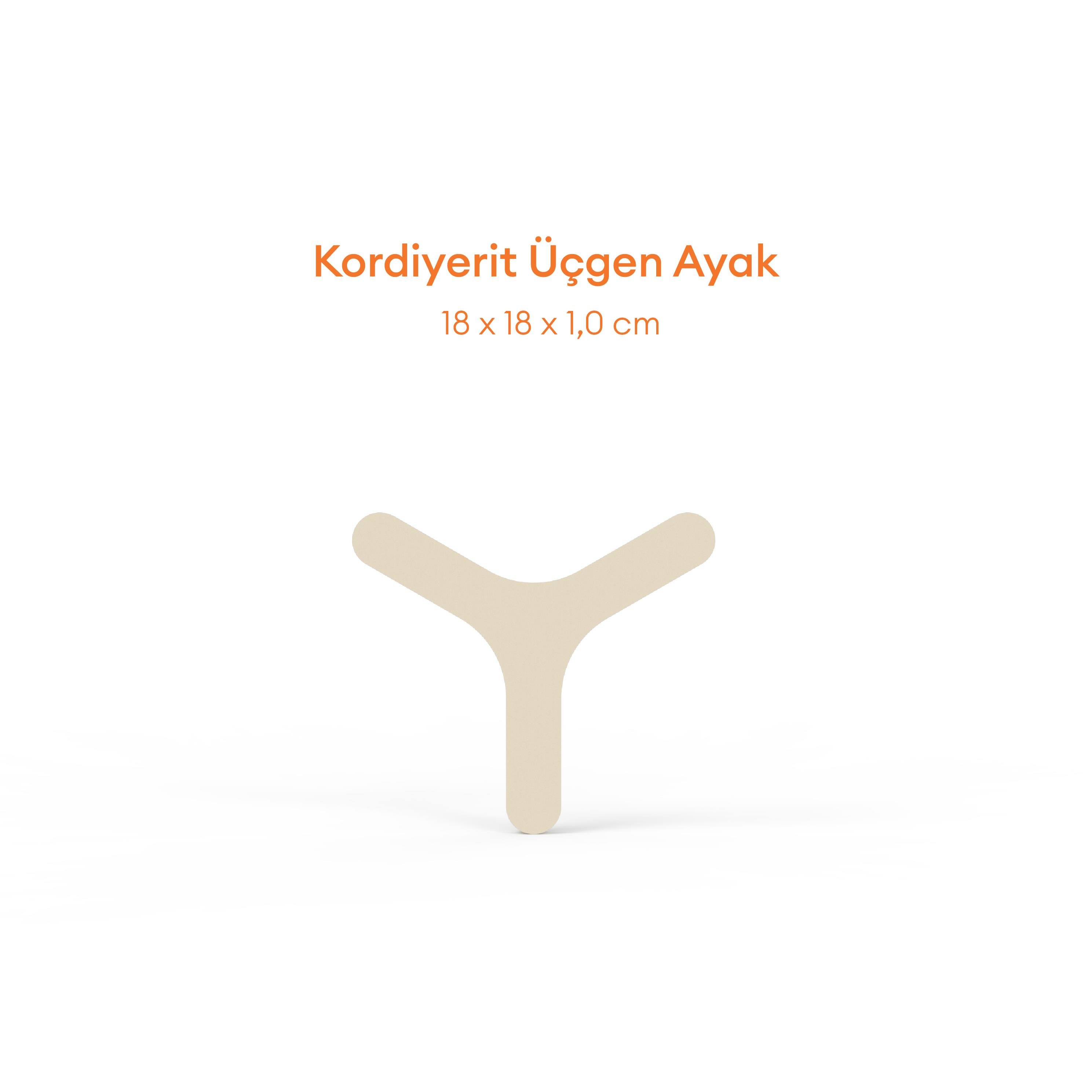 KORDİERİT ÜÇGEN AYAK 18*18*1,0 CM