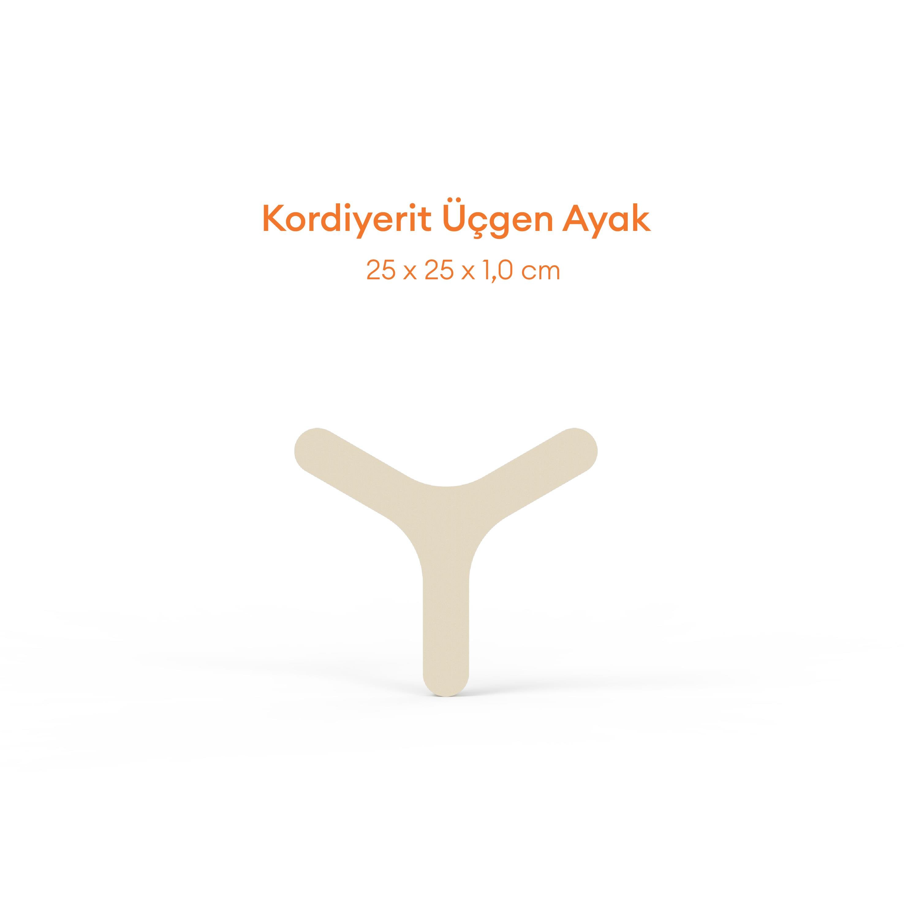 KORDİERİT ÜÇGEN AYAK 25*25*1,0 CM
