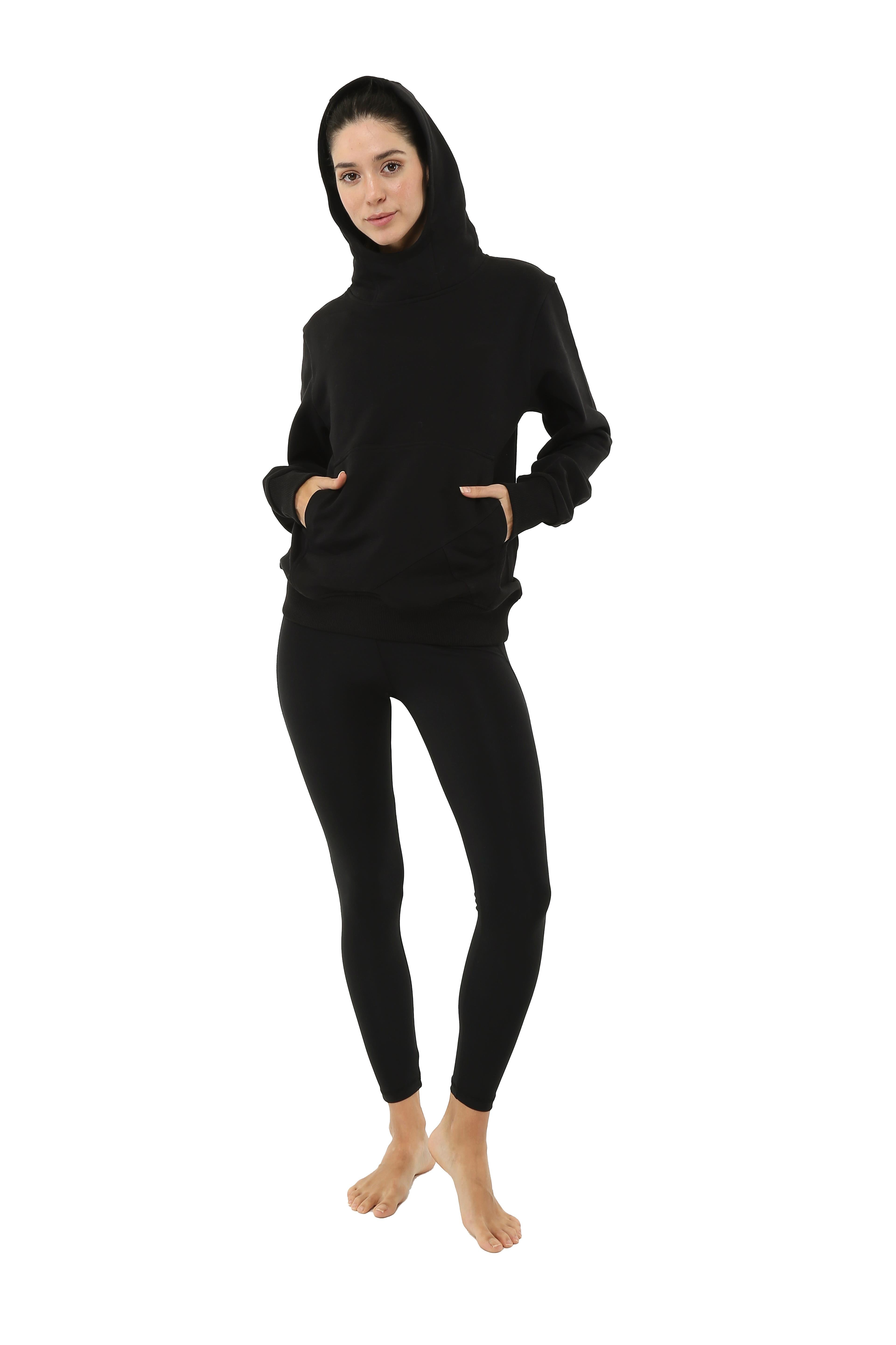 Scorp Heat Kapüşonlu Kadın Outdoor Sweatshirt Siyah