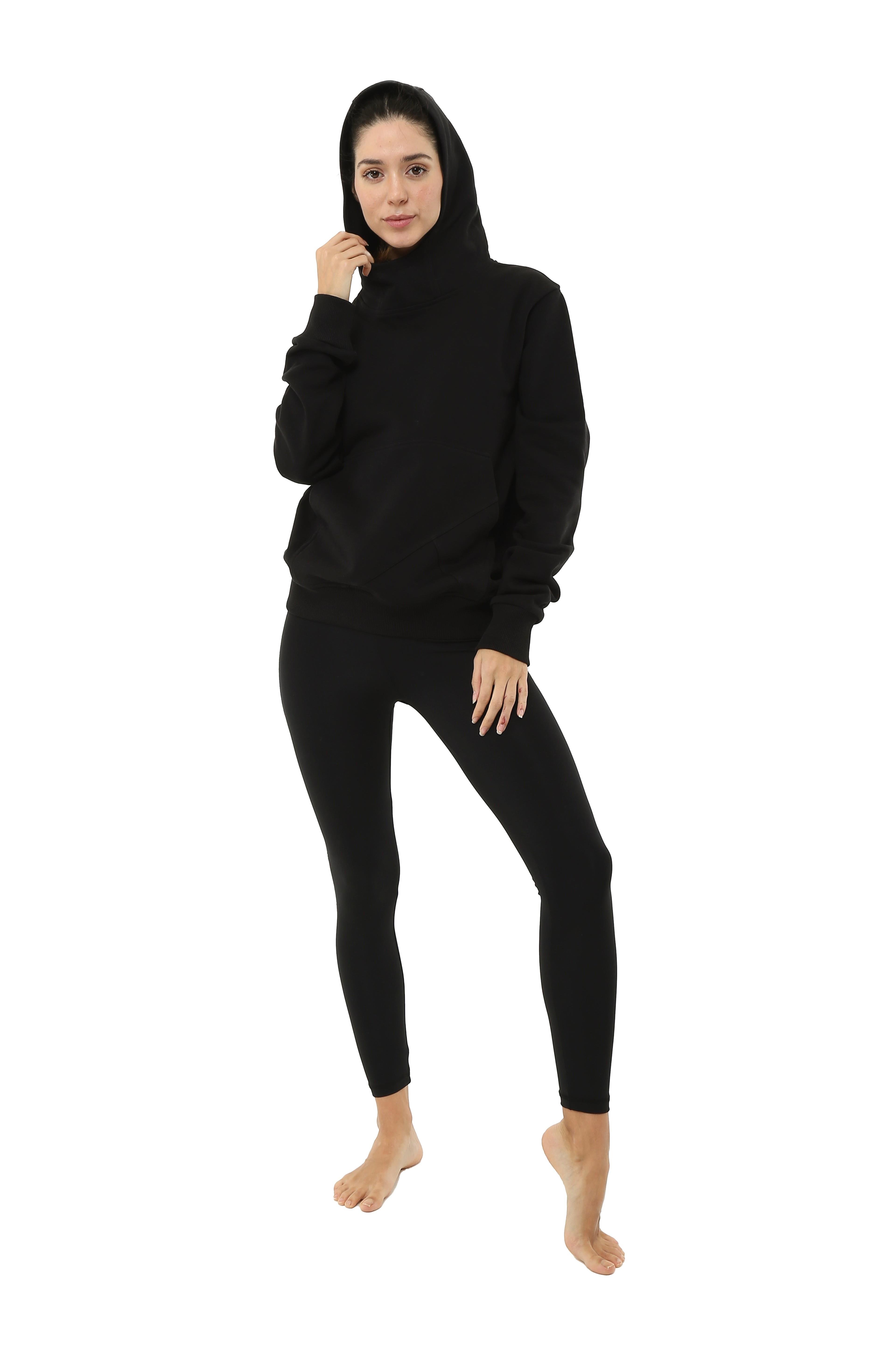 Scorp Heat Kapüşonlu Kadın Outdoor Sweatshirt Siyah