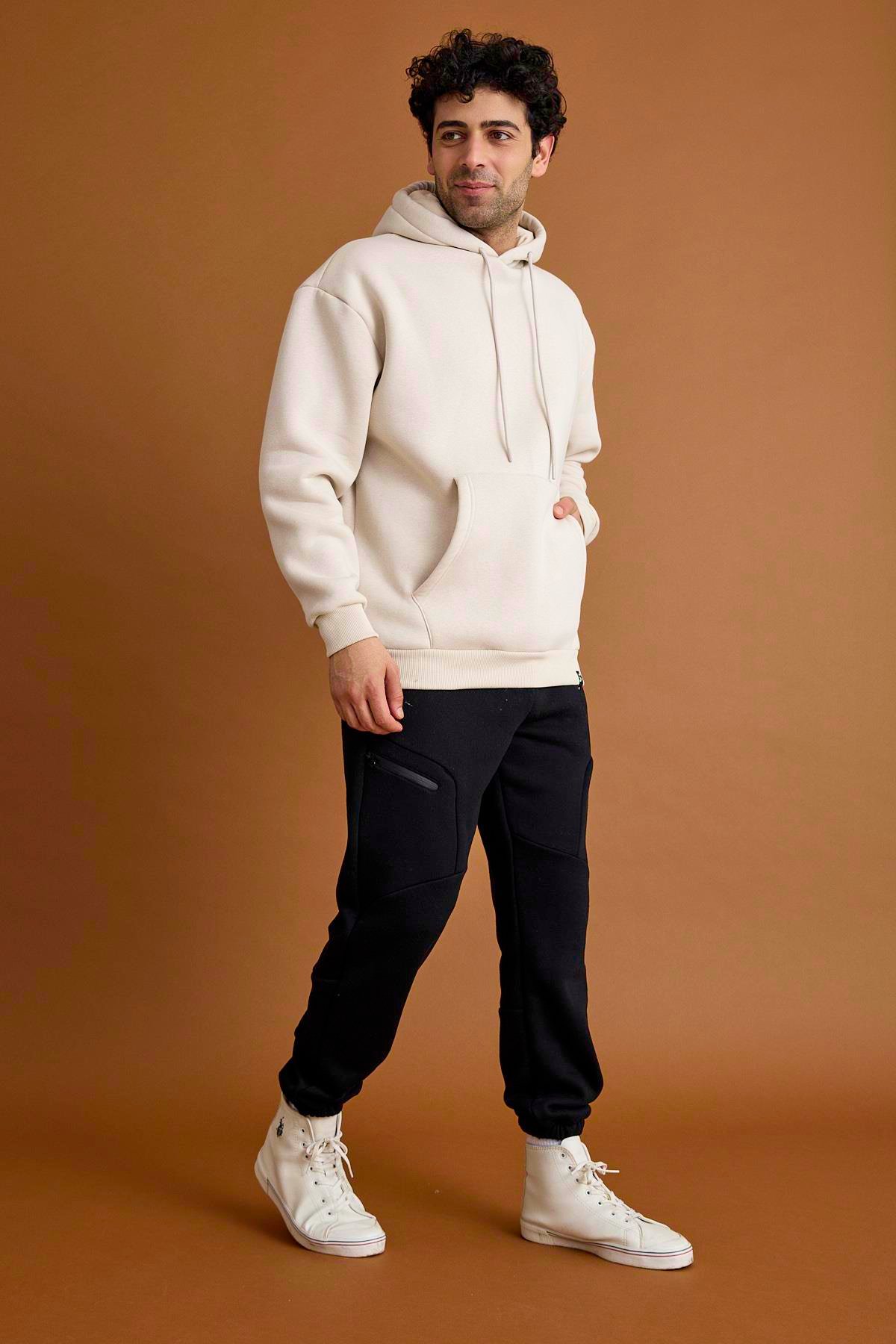 Scorp Origin Erkek Hoodie Sweatshirt Bej