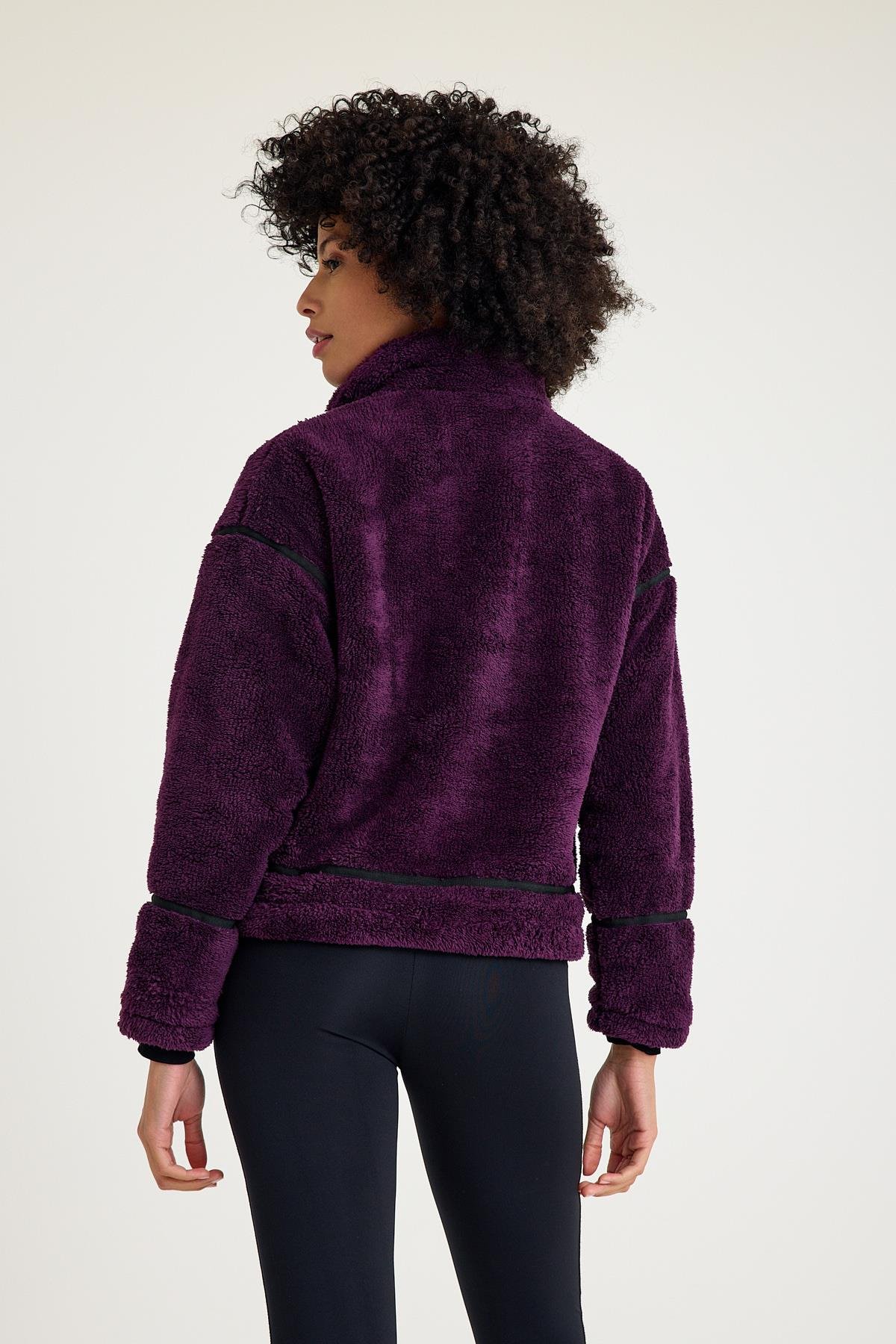 Scorp Shine Casual Kadın Peluş Mont Mor