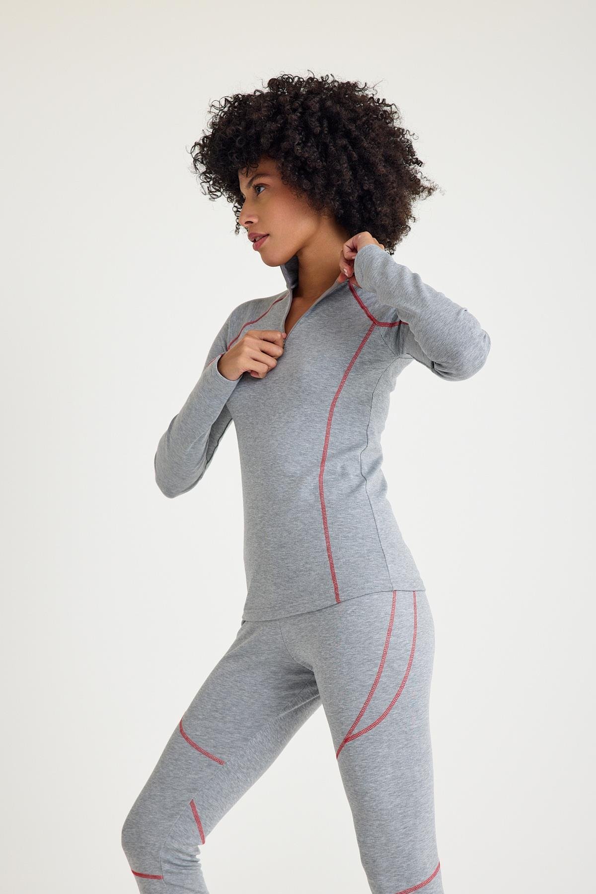 Scorp Thermo-Fit Extreme Kadın Termal İçlik Alt Kayak İçliği Gri