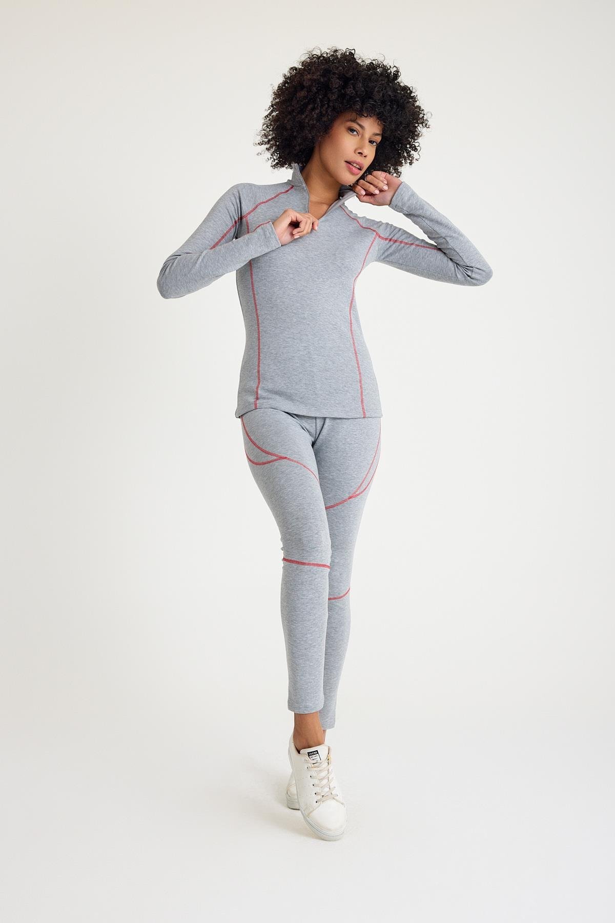 Scorp Thermo-Fit Extreme Kadın Termal İçlik Alt Kayak İçliği Gri