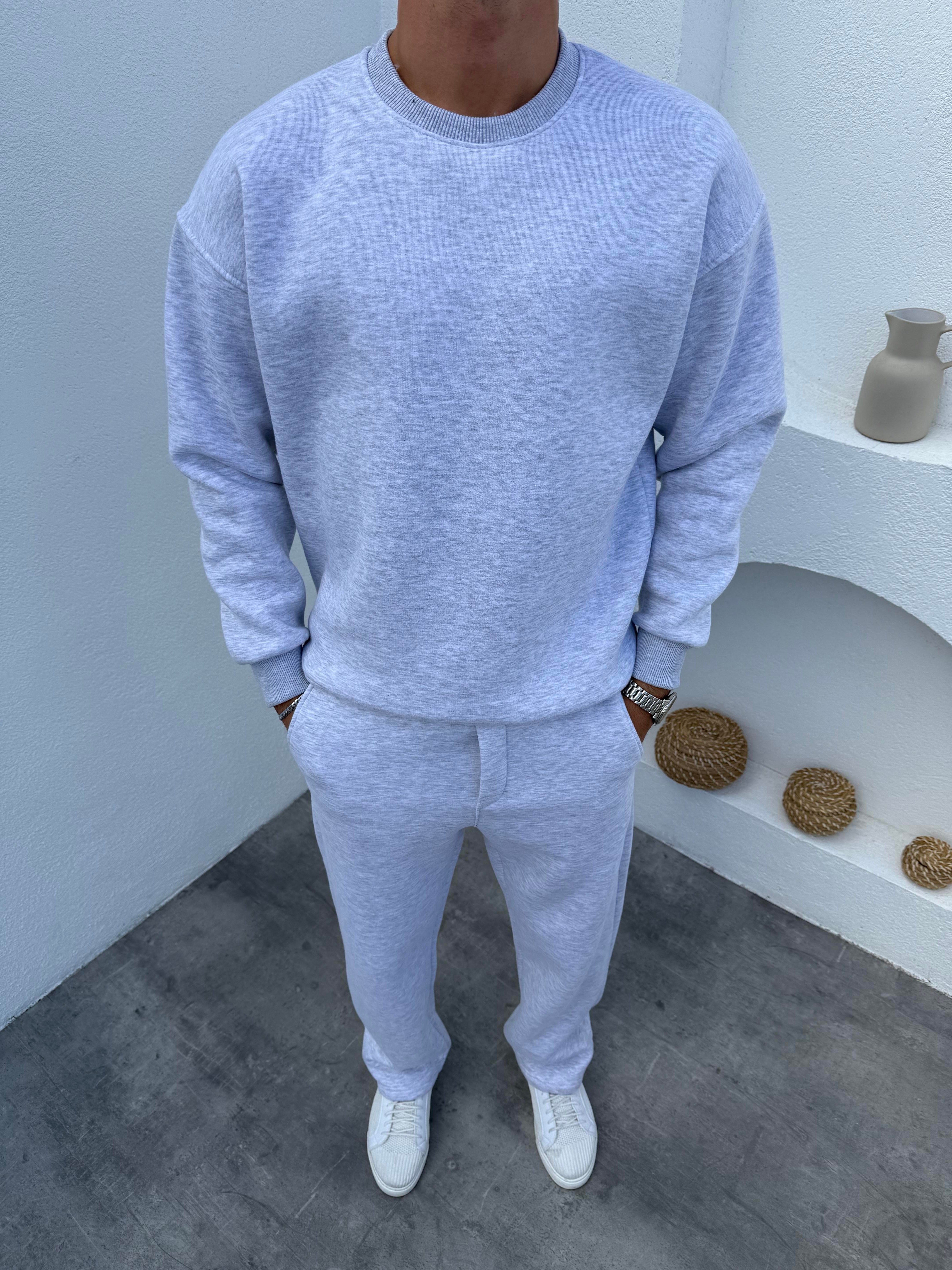 3 iplik Şardonlu Basic Takım Gri