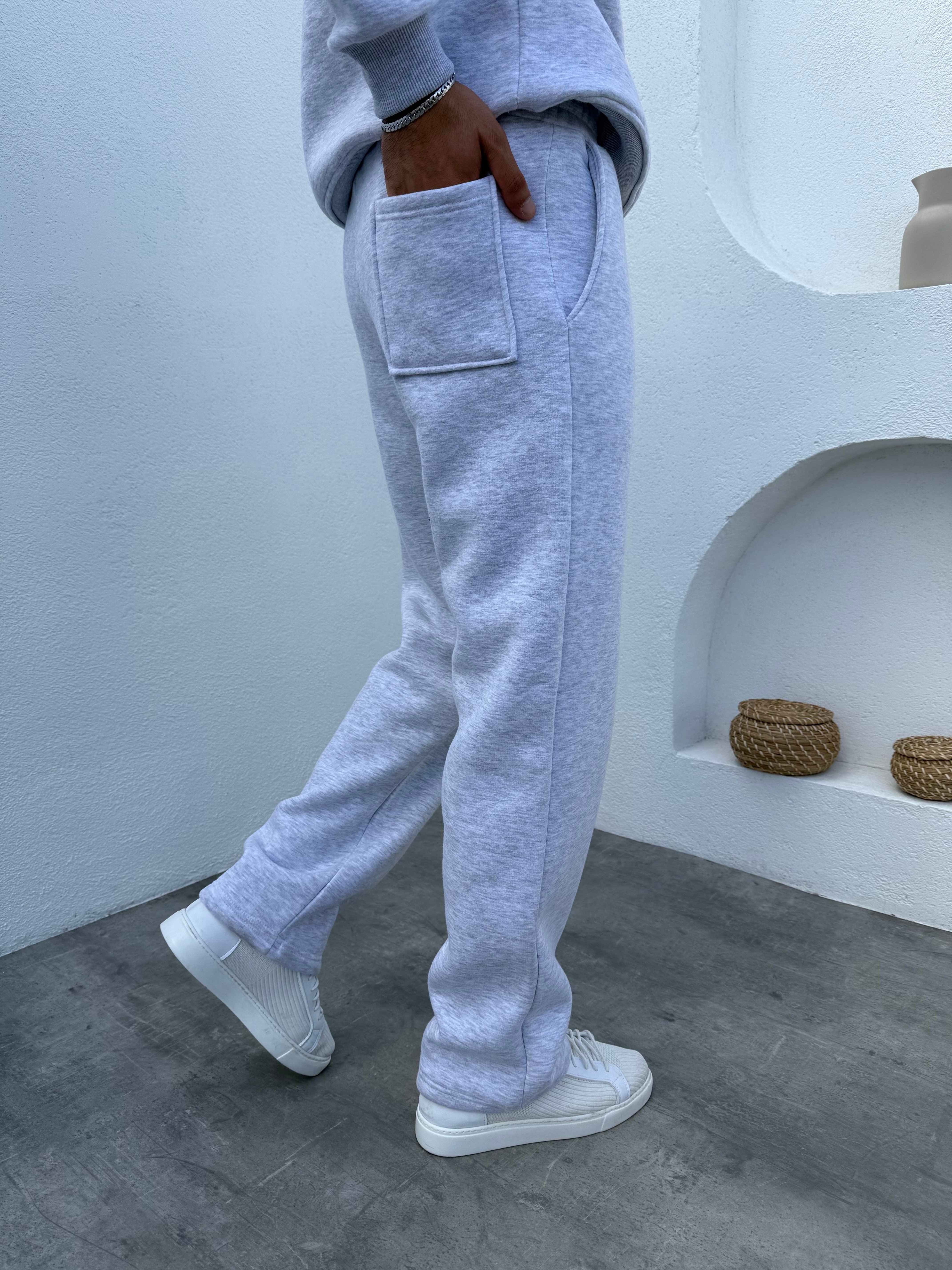 3 iplik Şardonlu Basic Takım Gri