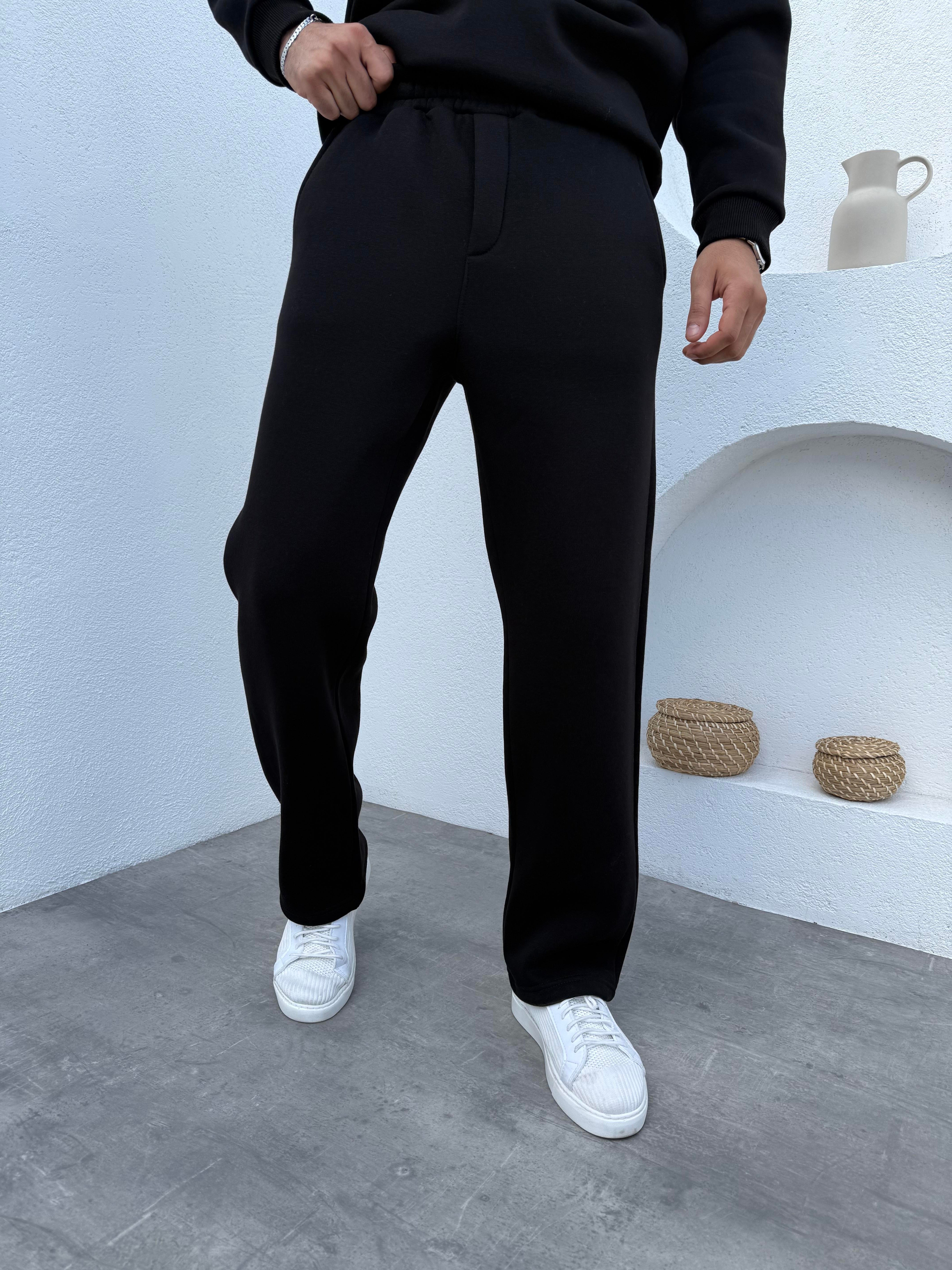 3 iplik Şardonlu Basic Takım Siyah