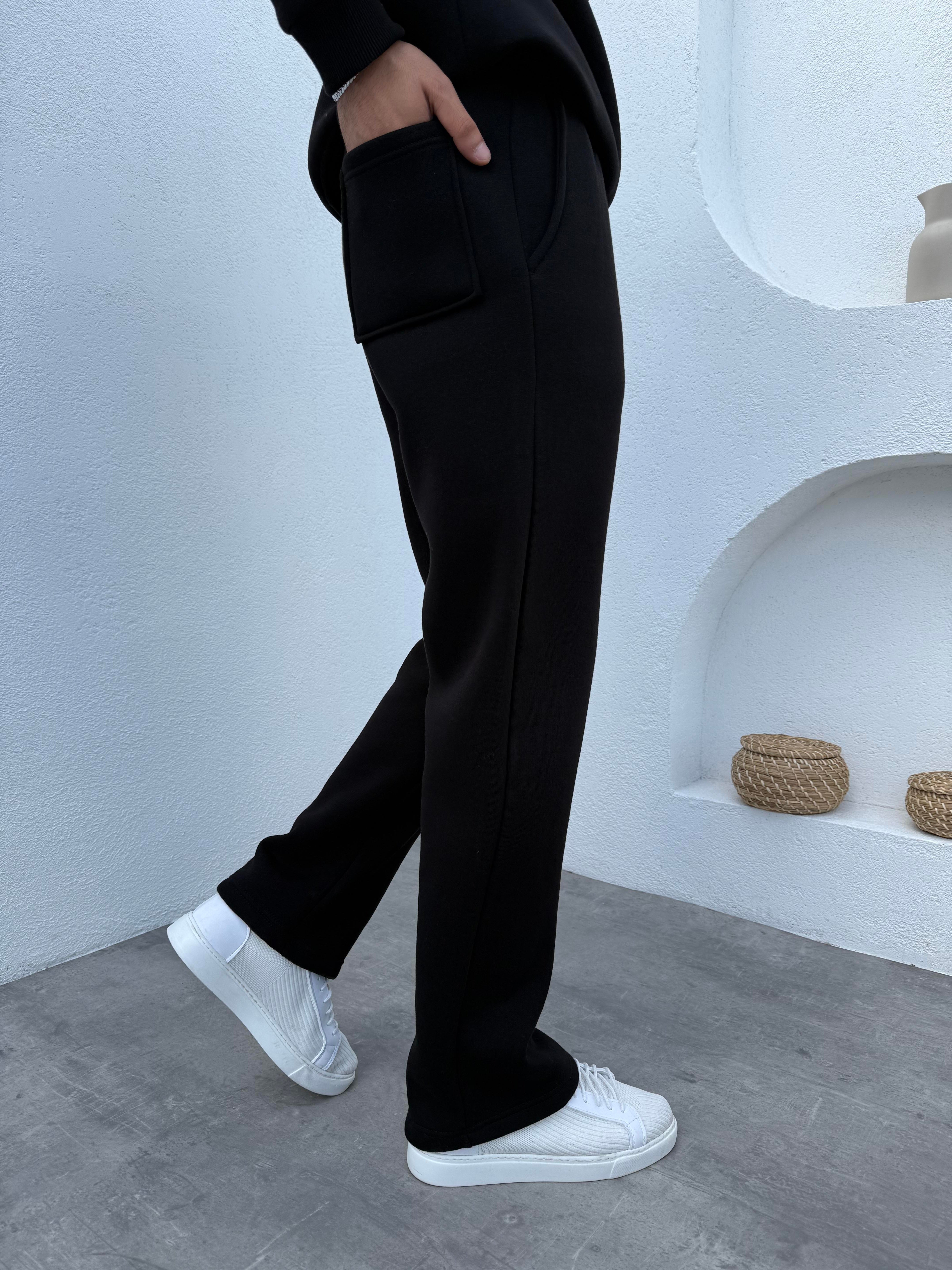 3 iplik Şardonlu Basic Takım Siyah